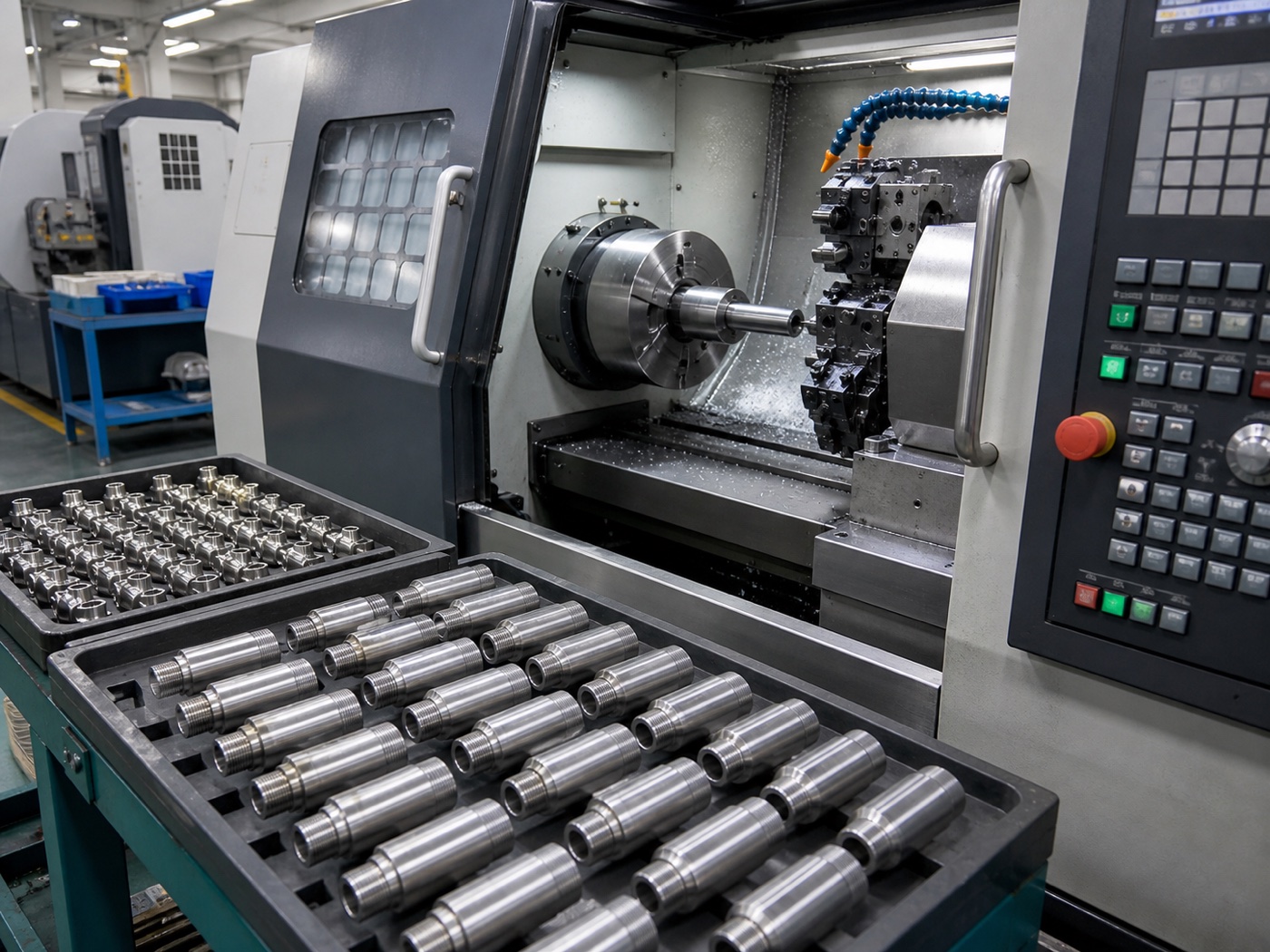 CNC workshop for custom metal sensor components